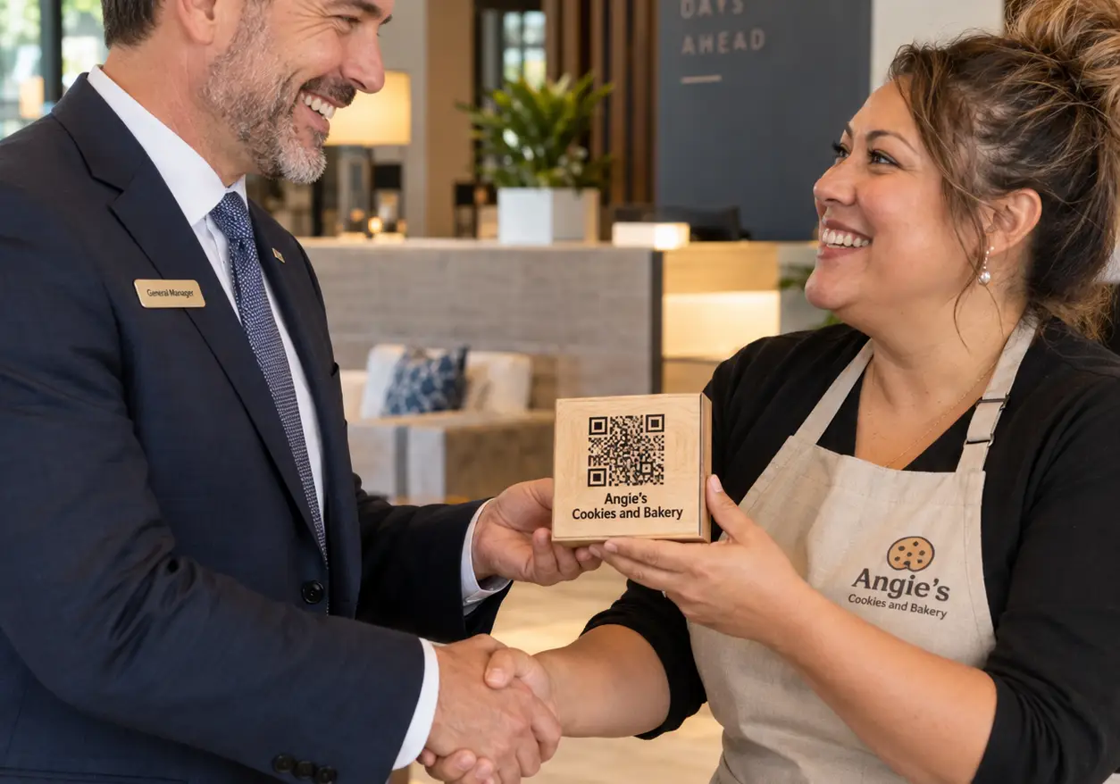 a warm partnership at the reception desk
